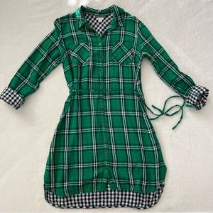 Women Merona Plaid Shirt Dress